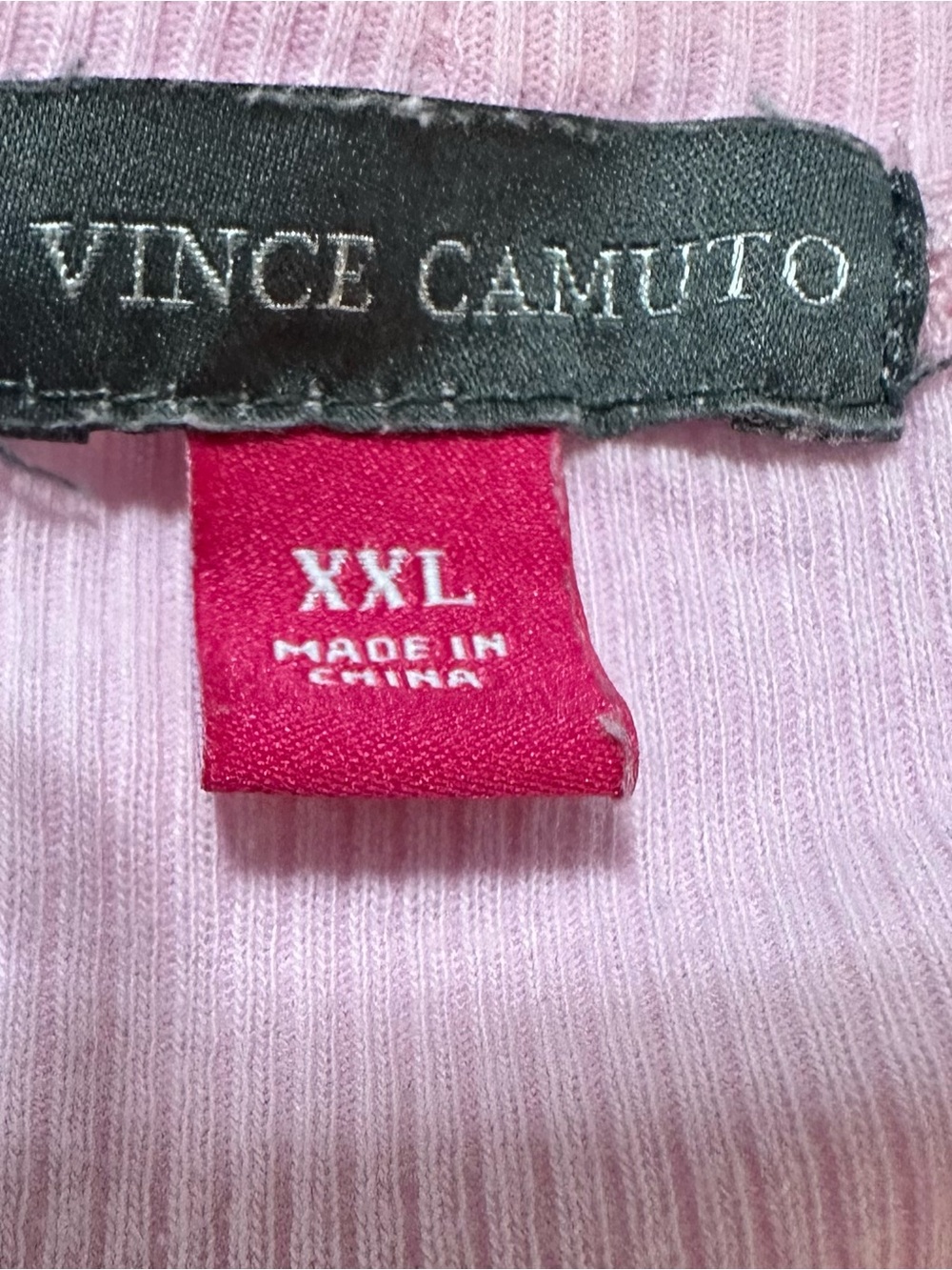 Vince Camuto Peony Pink Puff-Sleeve Crewneck Top, Ribbed, XXL 100% Cotton 🩷🩷❤️🩷🩷 - Picture 3 of 5